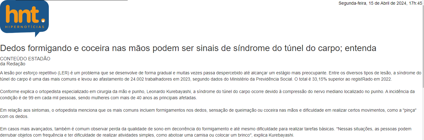 Entrevista para Portal HiperNoticias