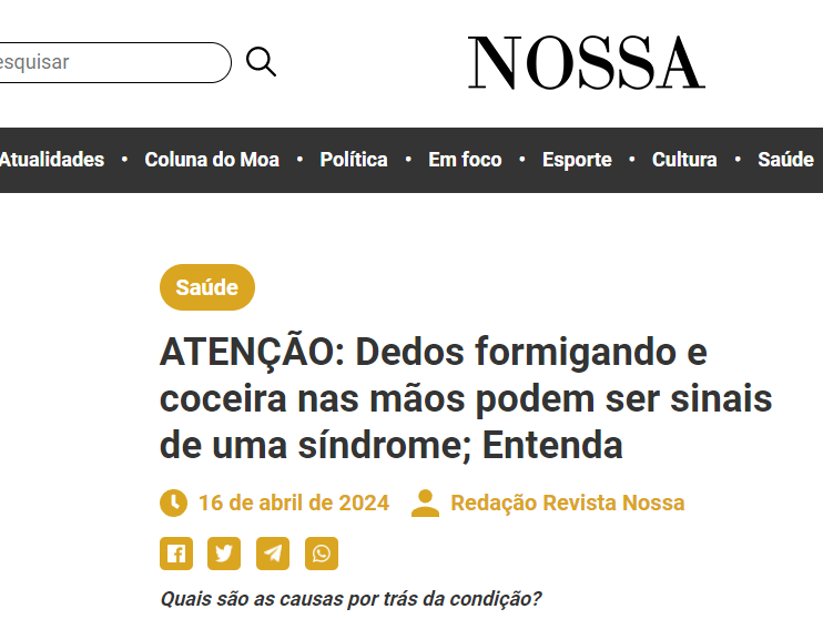 Entrevista para Revista Nossa