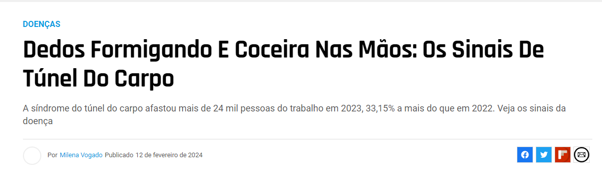 Entrevista para portal de notícias Saúde em Dia