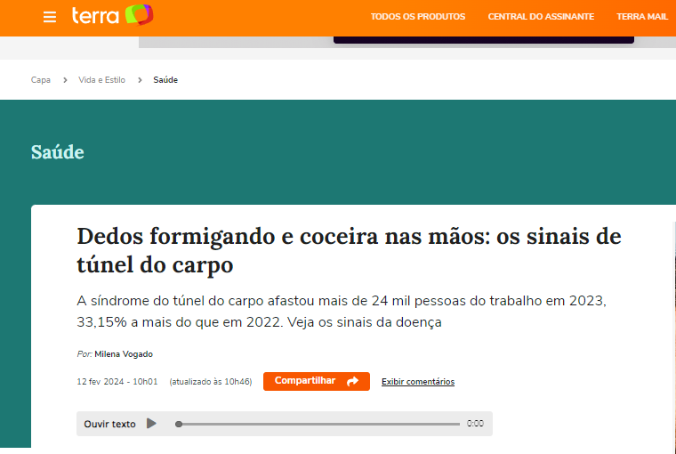 Entrevista para portal de notícias Terra