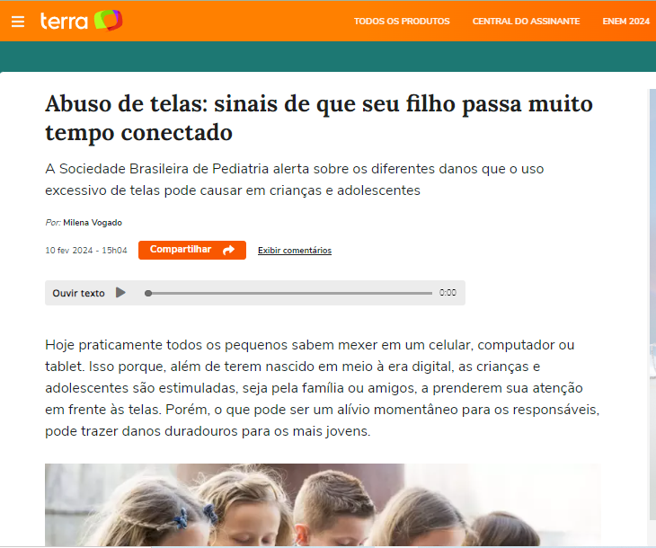 Entrevista para portal de notícias Terra