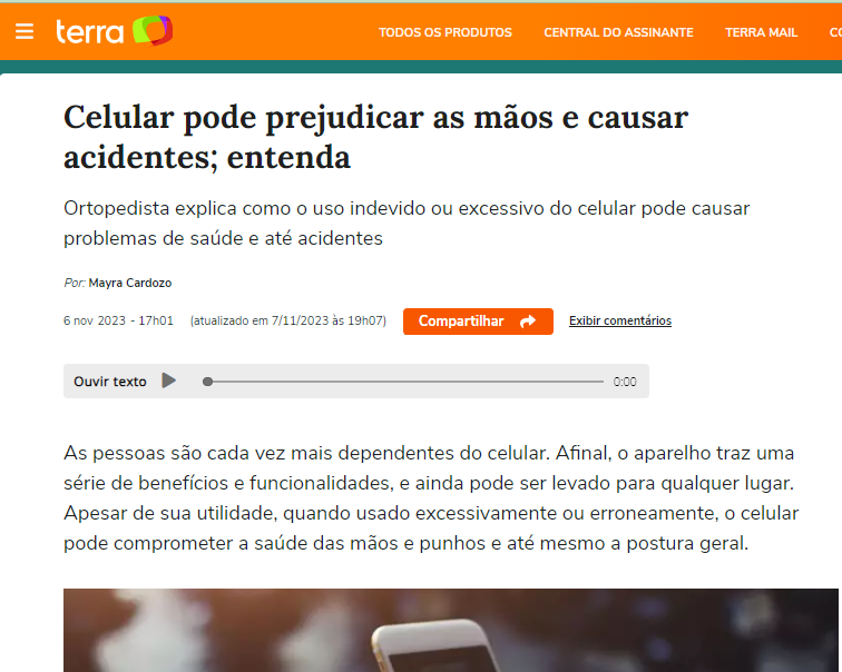 Entrevista para o portal de notícias O Terra