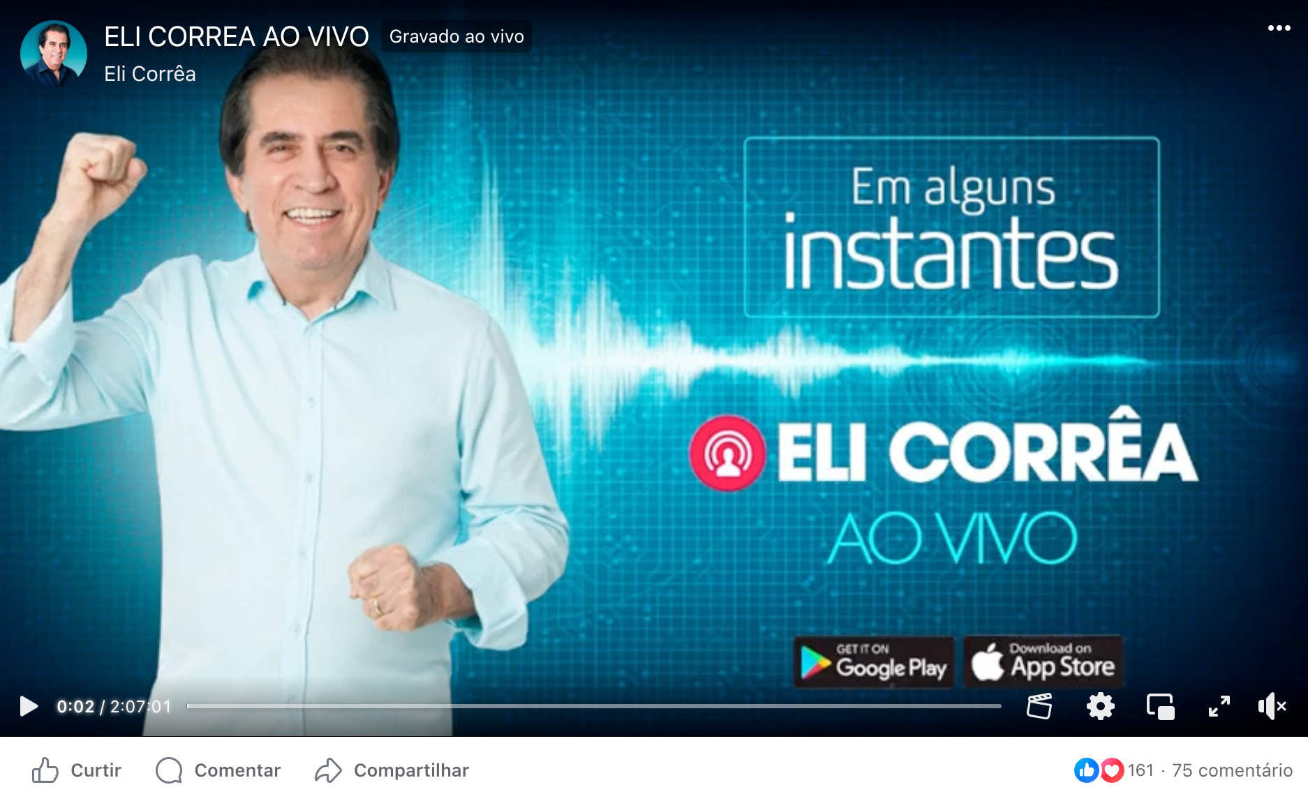 Entrevista para Eli Corrêa Ao Vivo