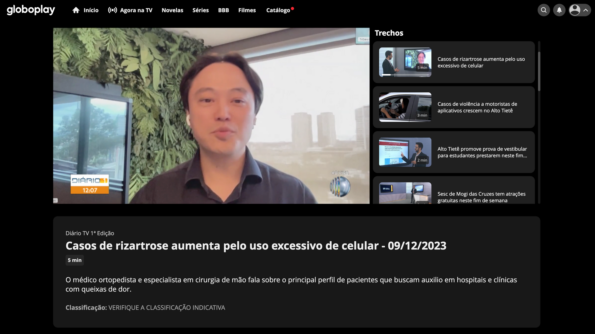 Entrevista para TV Diário - Globoplay