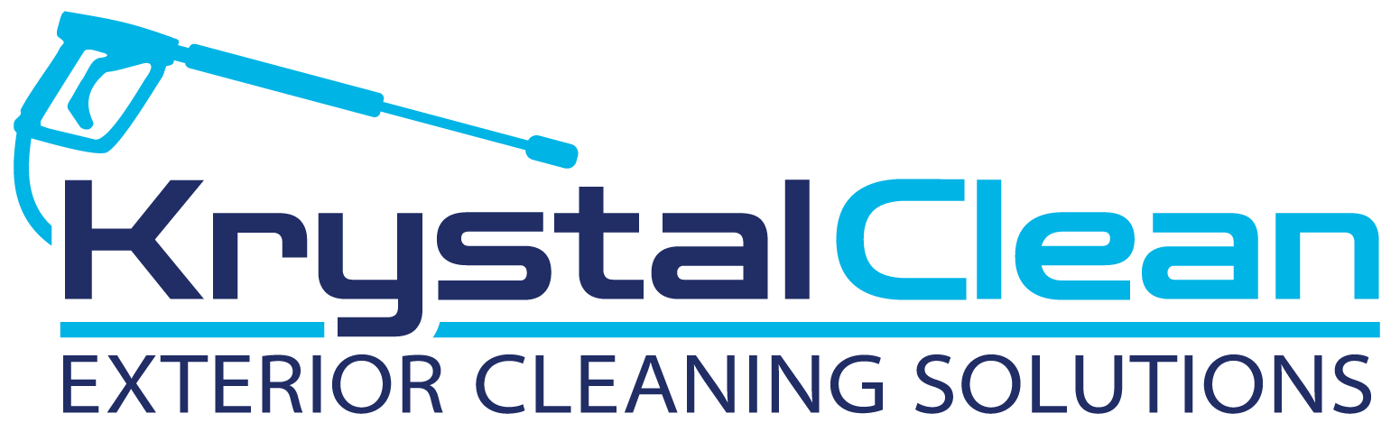 The logo for krystal clean exterior cleaning solutions