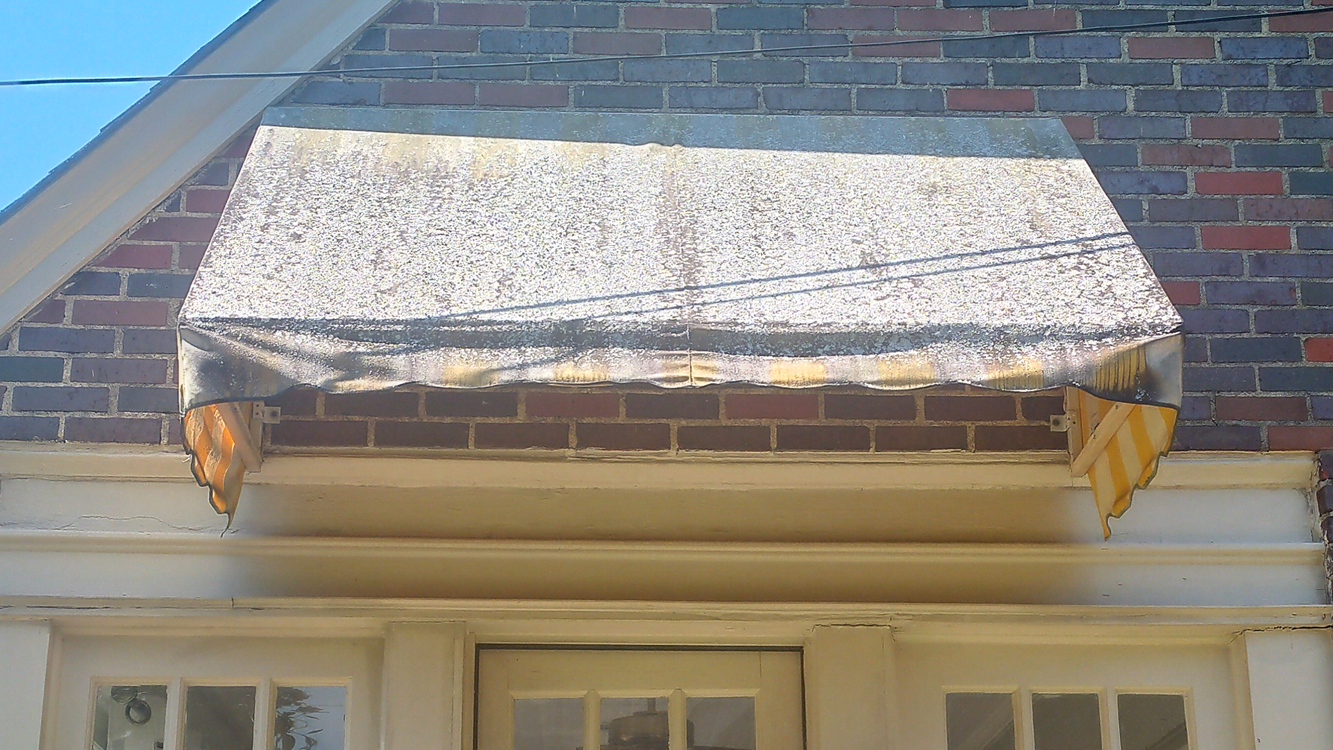 Residential Awning – Before Softwashing