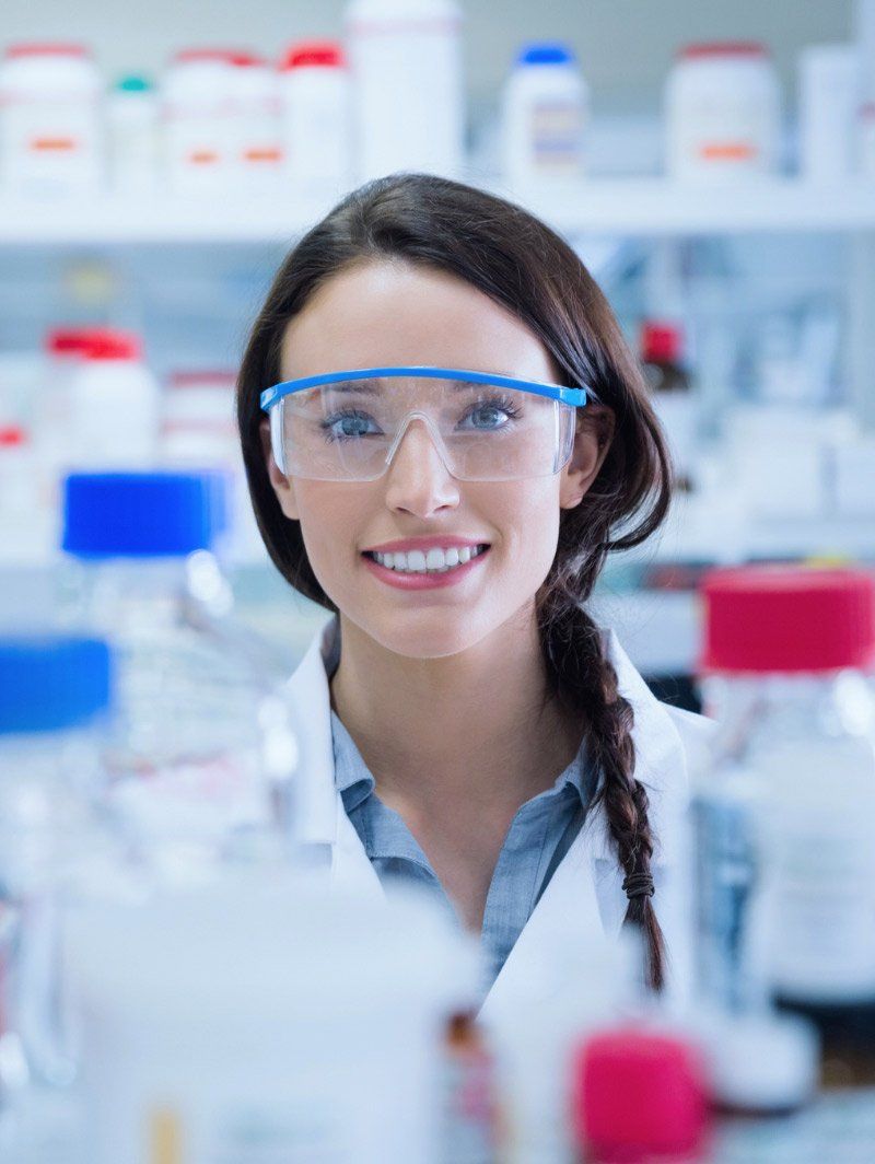 girl in lab