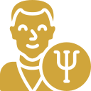 a man is holding a circle with the letter p on it .