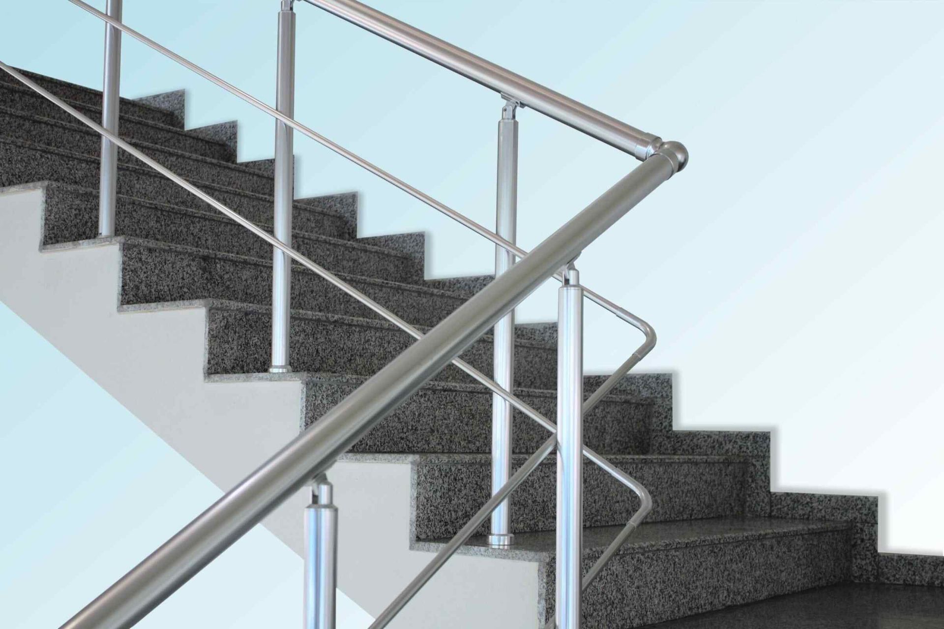 Deck With A Metal Railing And Stairs Leading Up To A House — Decorative Aluminium Works In Port Stephens, NSW