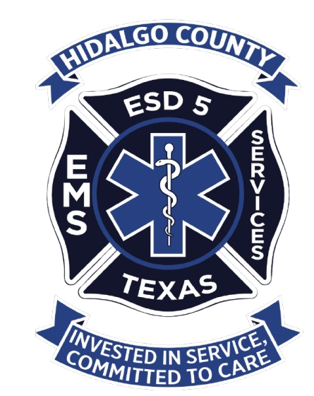 Hidalgo County, Texas seal: gold star, olive branch wreath, text