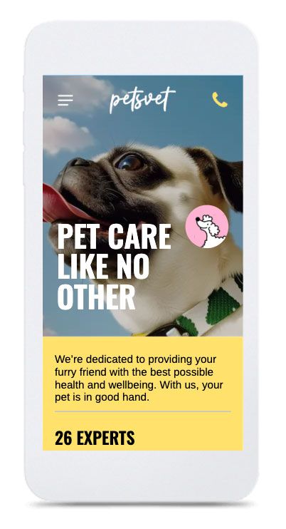 Un cellulare bianco con l'immagine di un cane sullo schermo.