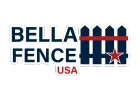 Bella Fence USA logo with navy fence and red star accents