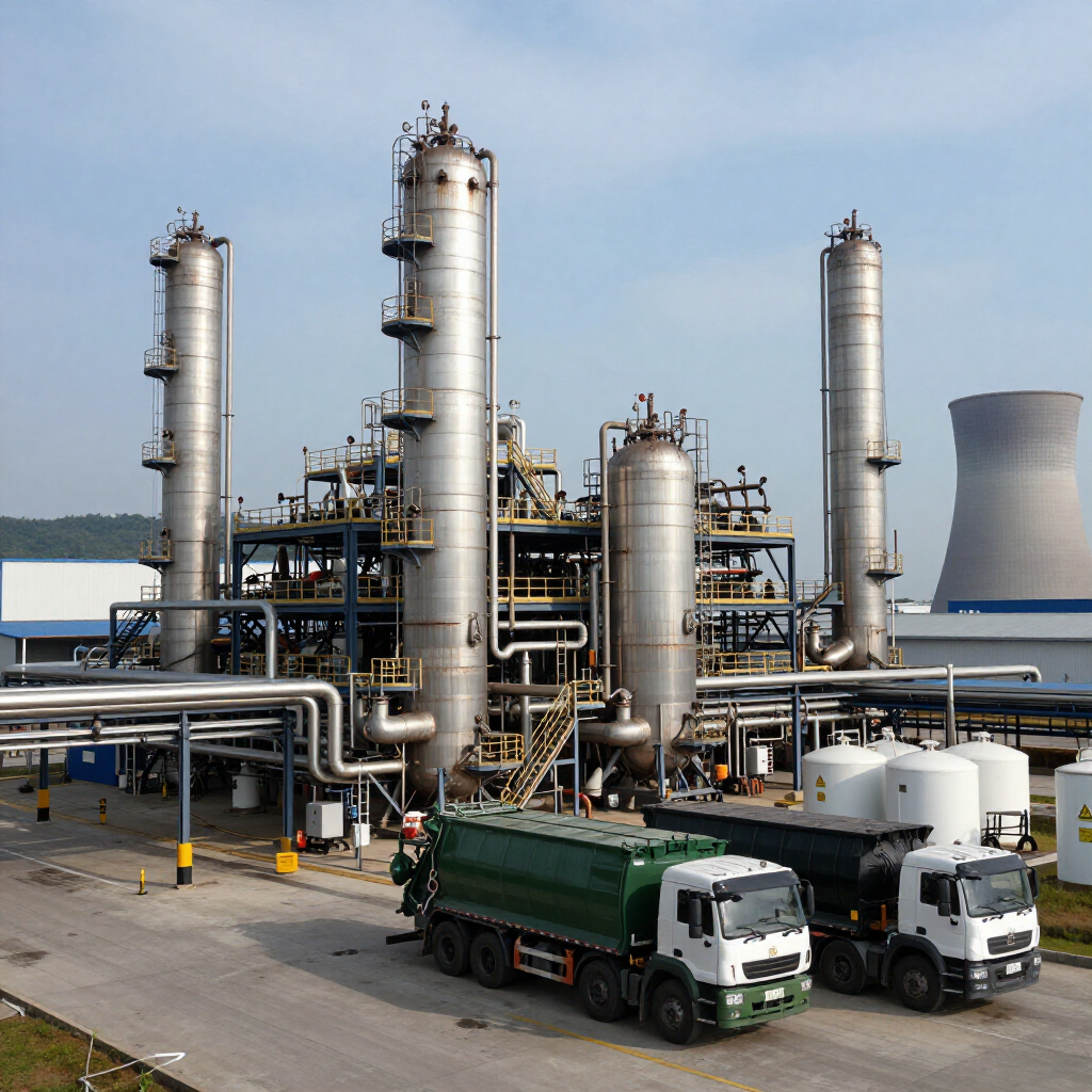 Large chemical manufacturing and processing facility