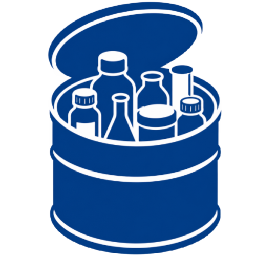 Hazardous waste in lab pack barrel