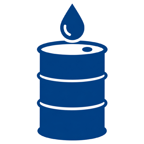 Icon for spent waste and oil in barrel