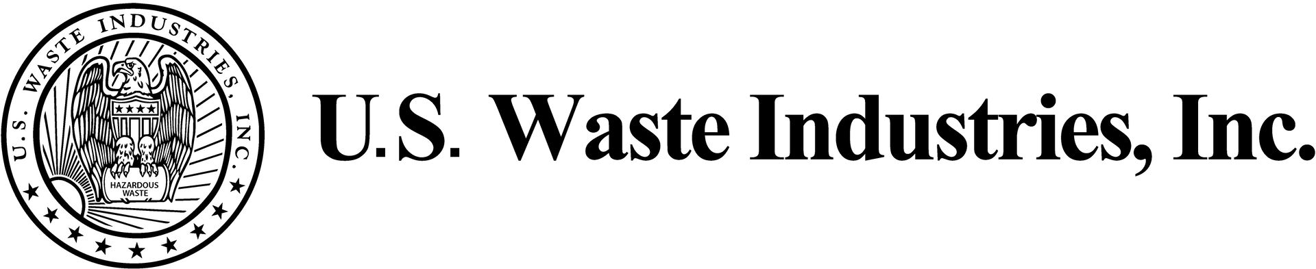 U.S. Waste Industries full logo – black transparent version