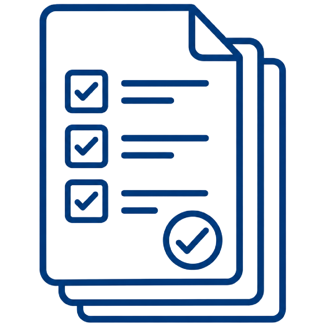 Blue checklist icon representing hazardous waste compliance documentation and manifests