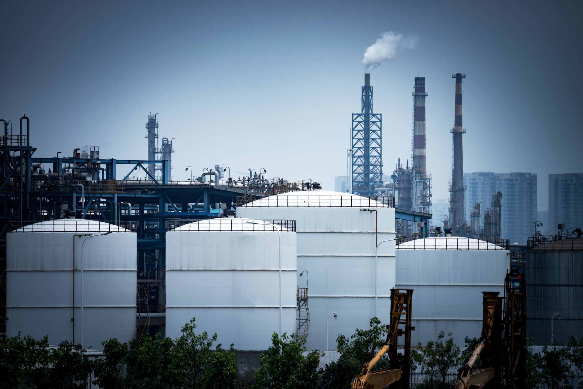 Industrial storage tanks and processing facility supporting EPA e-Manifest hazardous and non-hazardous waste tracking
