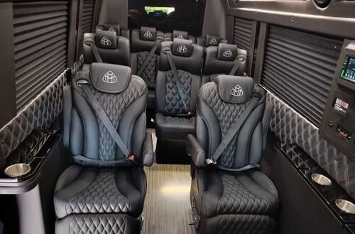 Comfortable and stylish interior of Tipper’s private transportation fleet