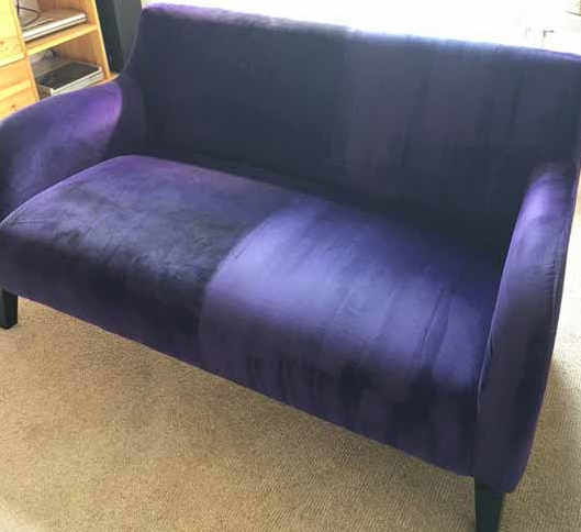 Upholstery Cleaning before & after