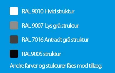 Farver til TOPLINE tagoverdækning