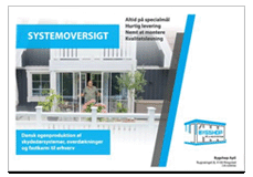 Systembrochure, skydedøre og fastkarme på specialmål