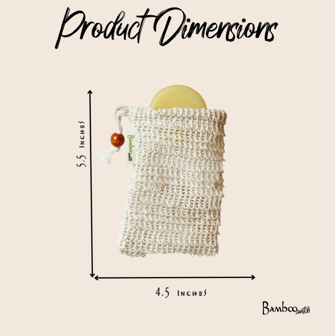 Compostable Sisal Soap Saver Bag