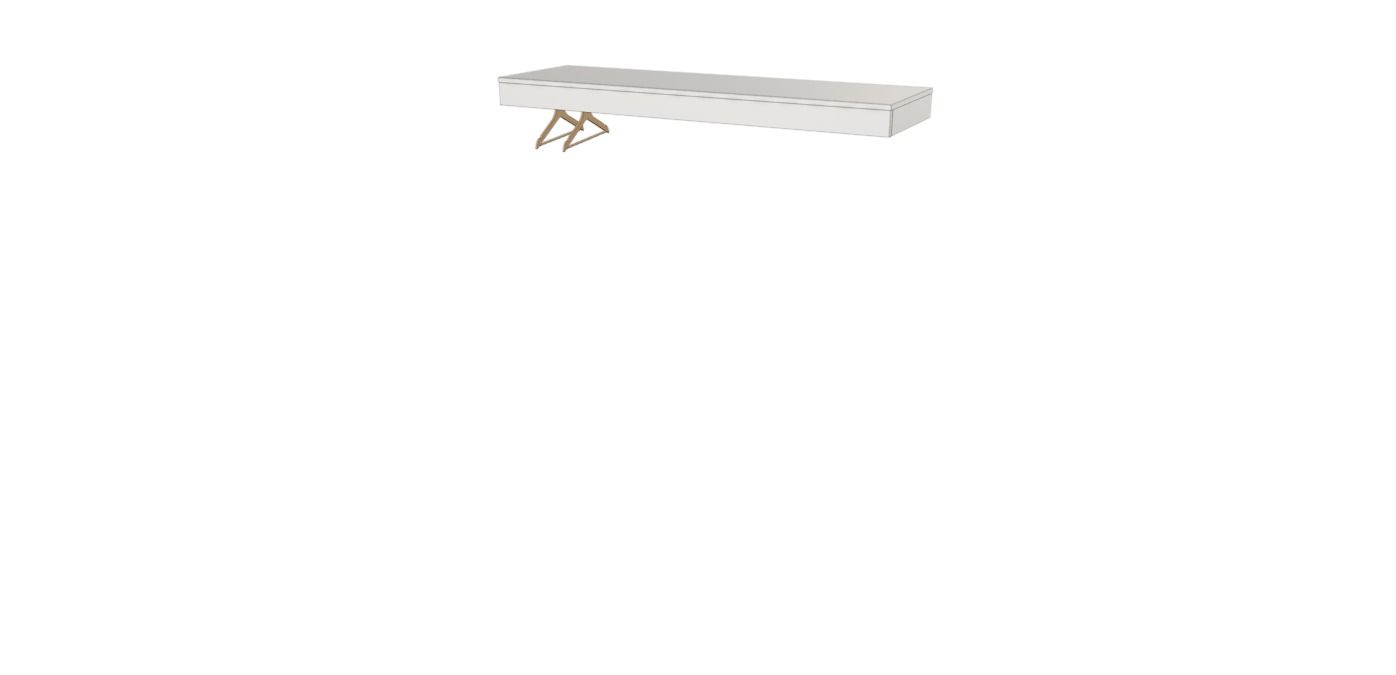 White ceiling-mounted light fixture with two small hanging lamps on a plain white background