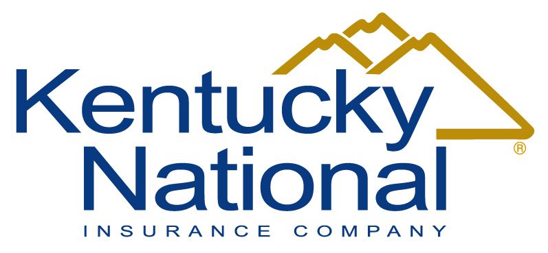 The kentucky national insurance company logo has a mountain in the background.