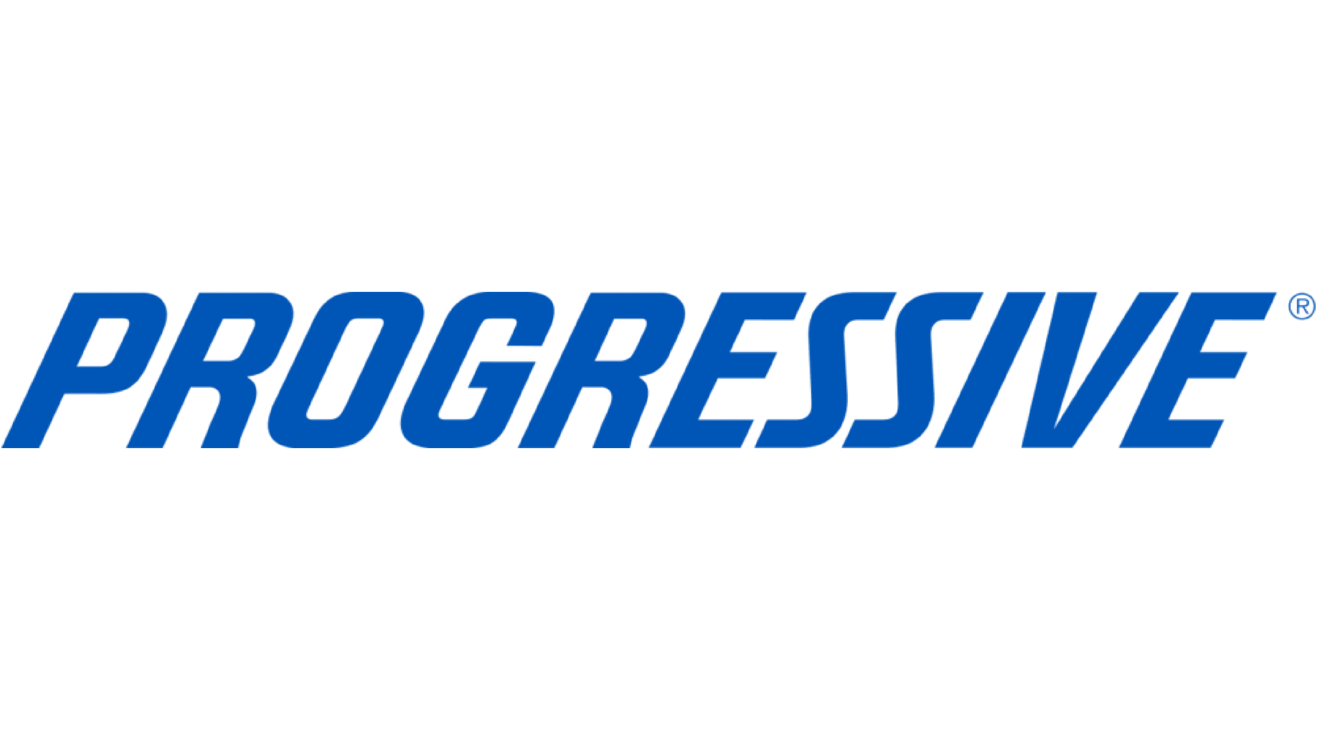 The logo for progressive is blue and white on a white background.