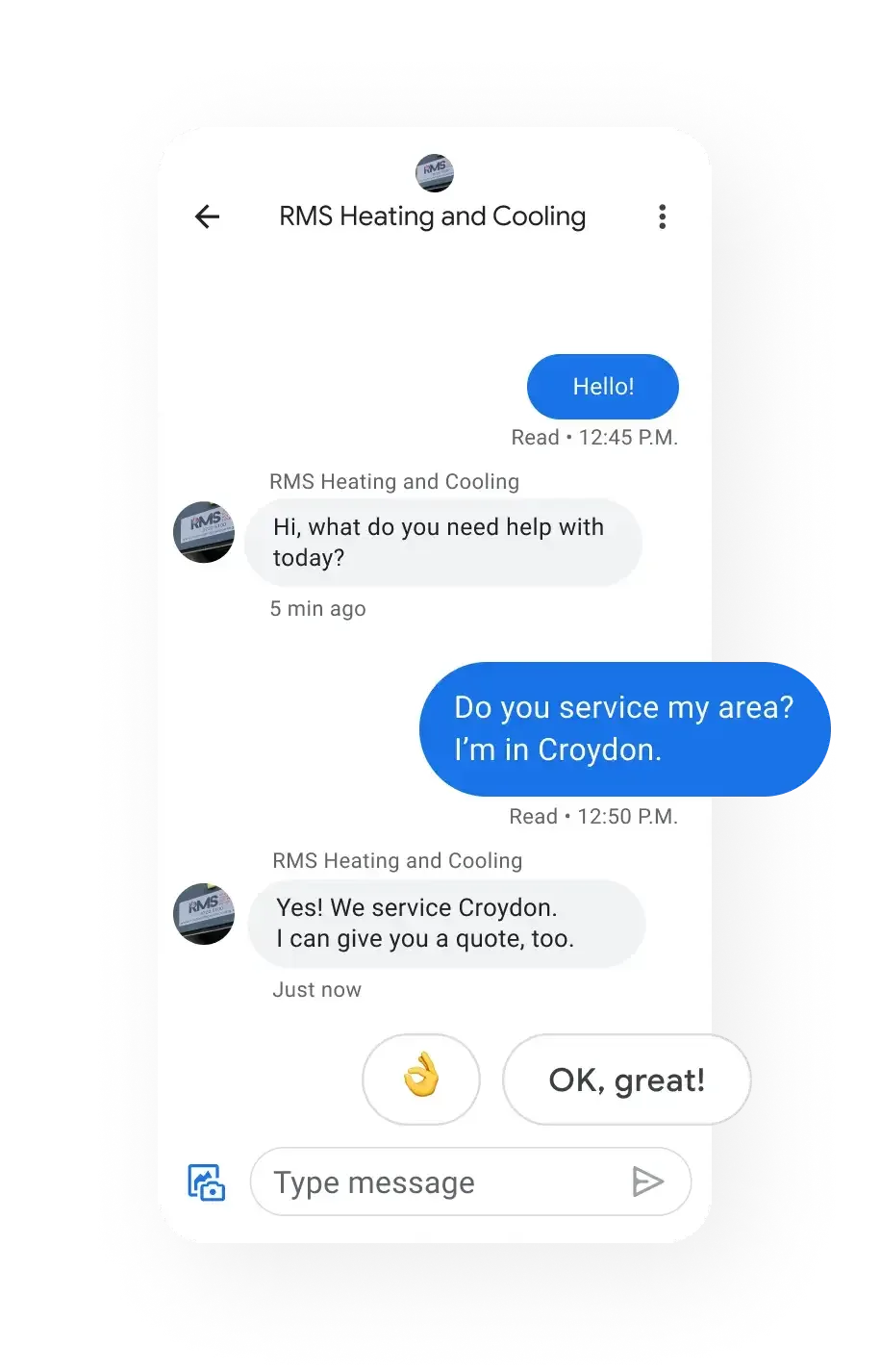A Couple Of Texts That Are On A Cell Phone