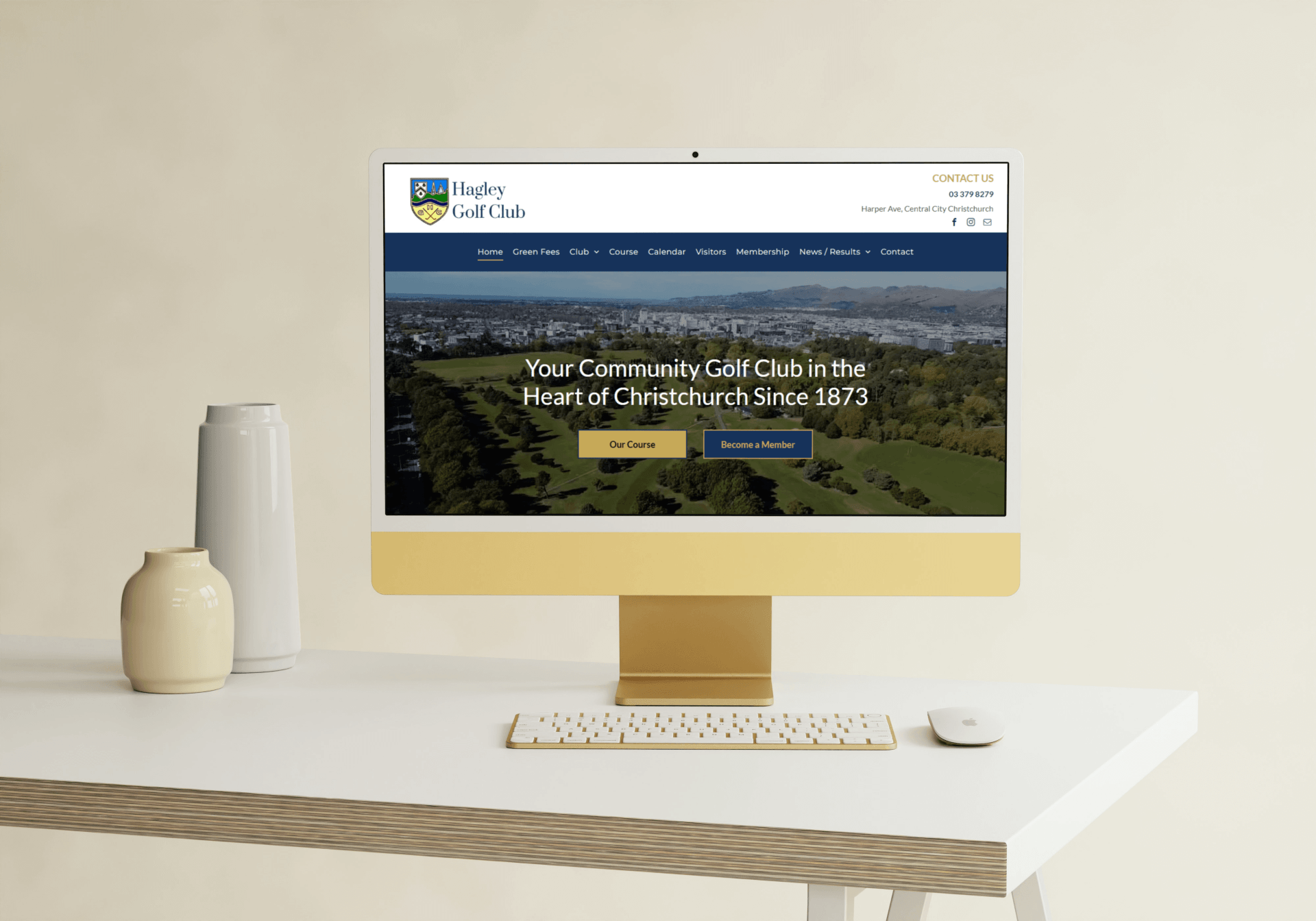 Hagley Golf Club Christchurch - Website Design