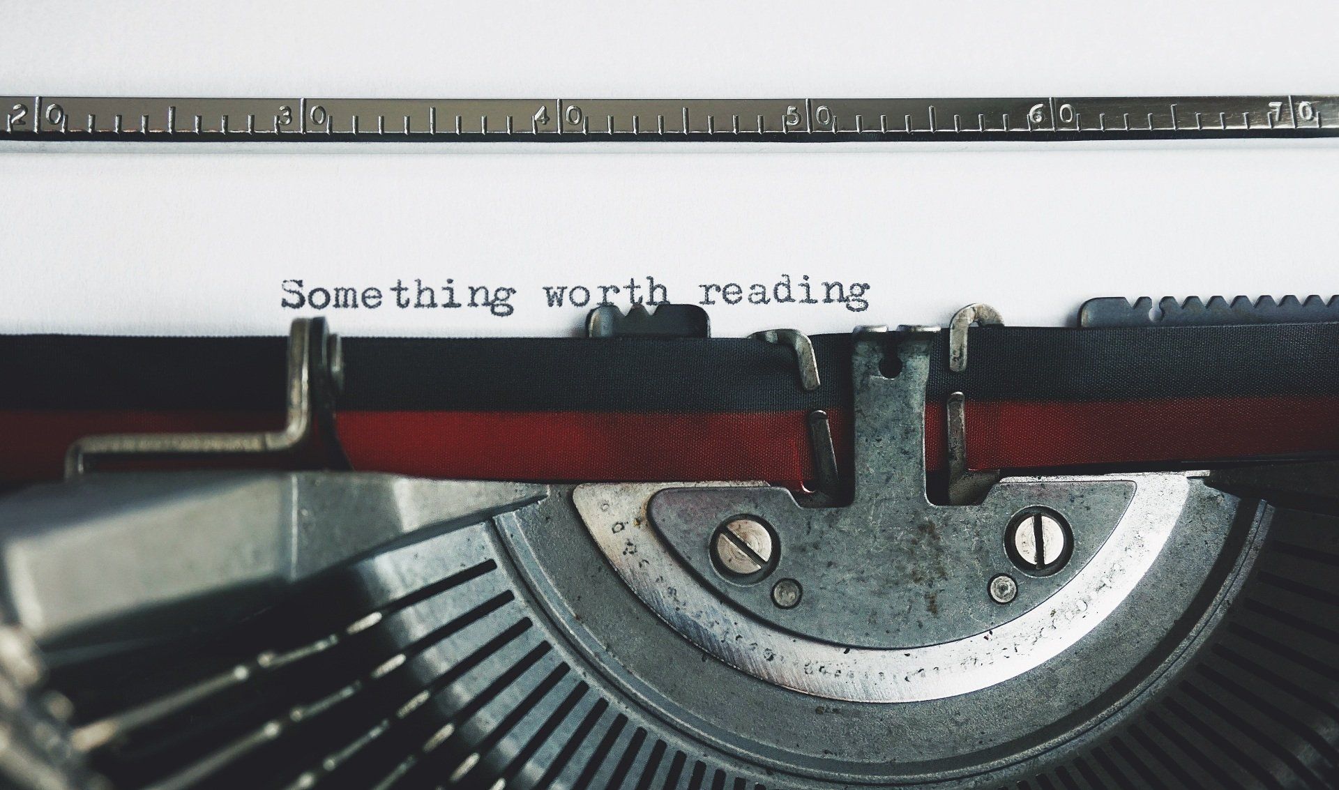 Typewriter writing a blog