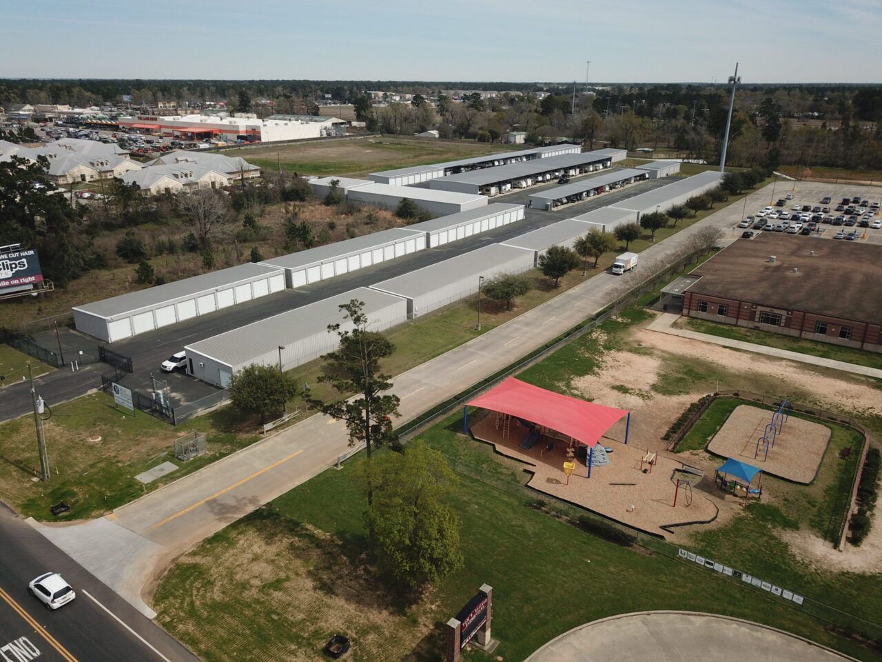 Former storage facility exterior