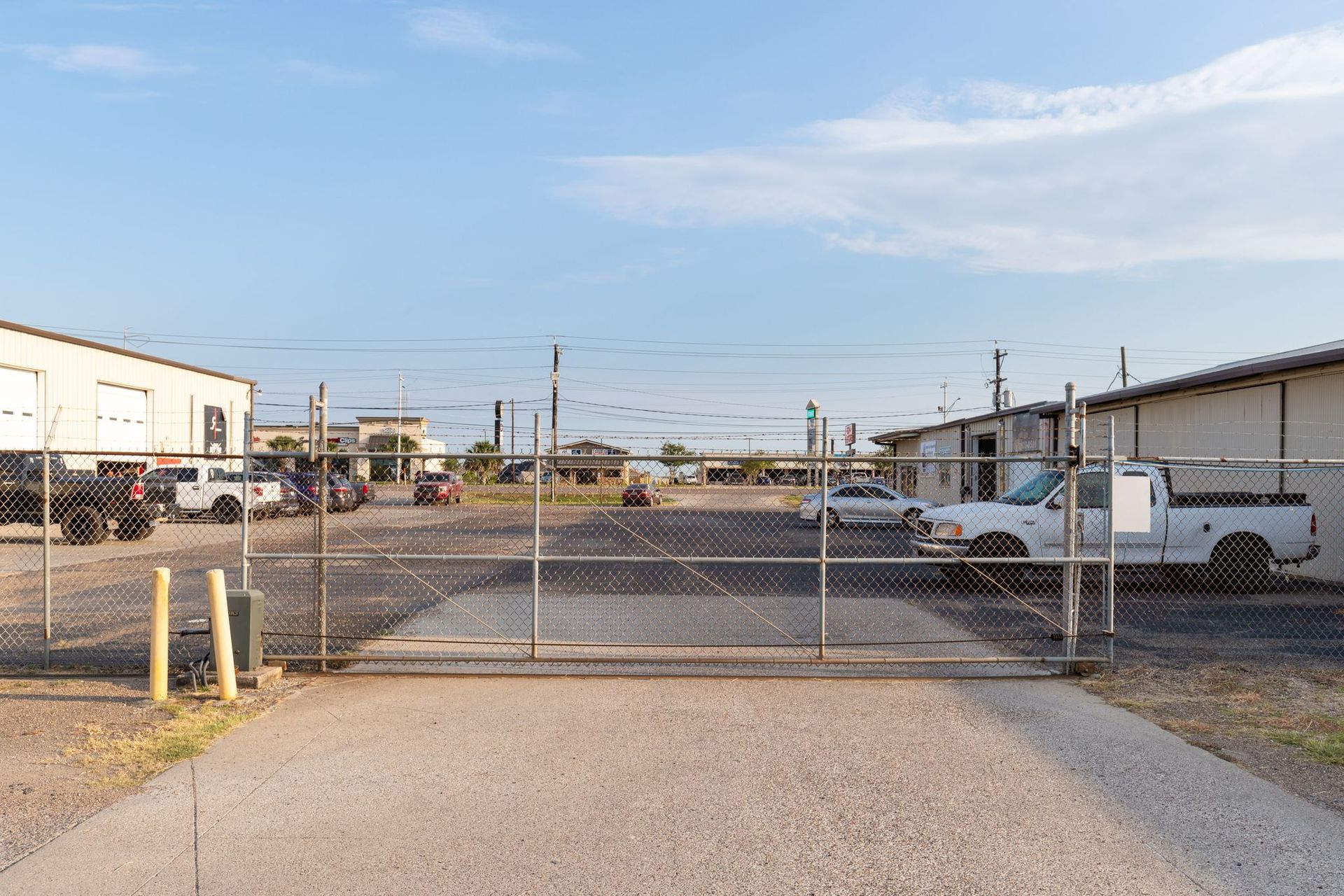 Gated, paved driveway at U-Store self storage on Northwest Blvd in Corpus Christi
