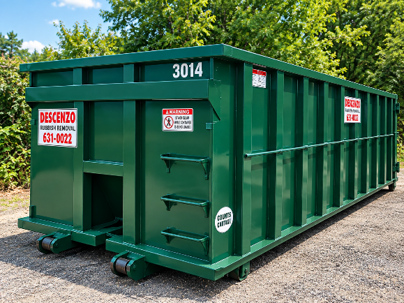 Green Container Truck - Cleveland, OH - Descenzo Rubbish Removal