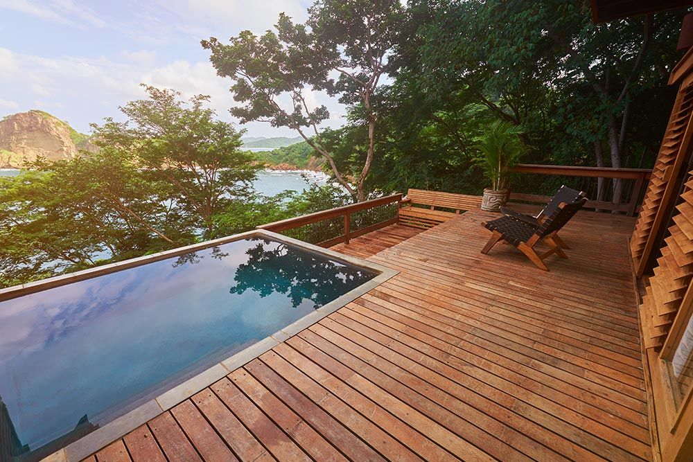 Deck with Pool — Carpentry in Caloundra, QLD