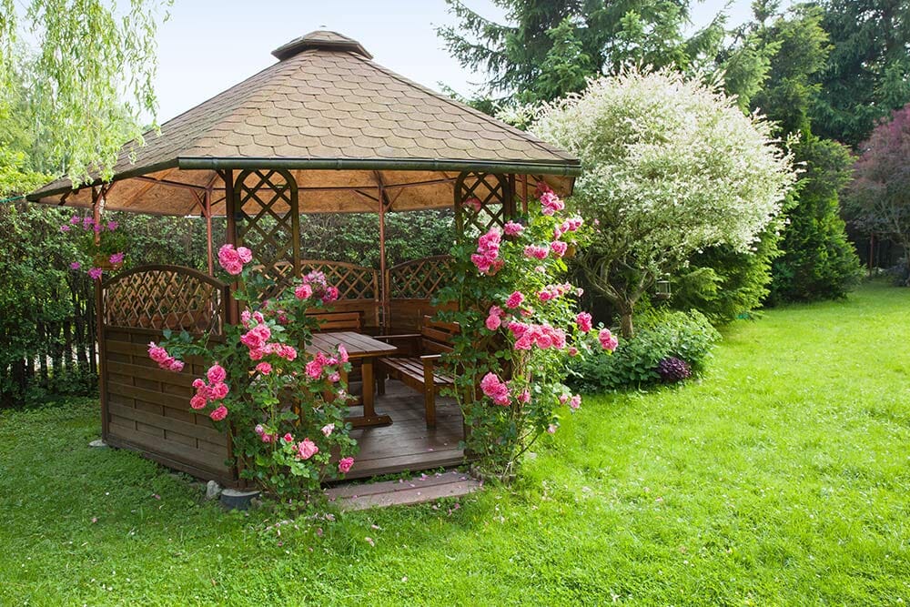 Gazebo with Flowers — Carpentry in Caloundra, QLD