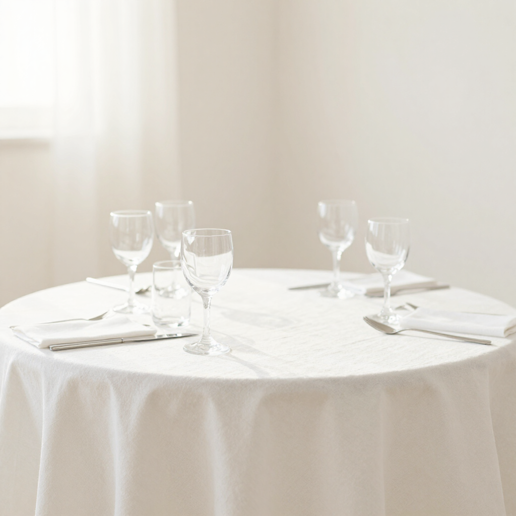 Festlich gedeckter Tisch mit Wassergläsern