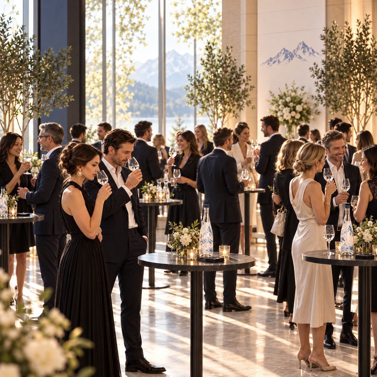 Wasserglas bei Gala-Dinner