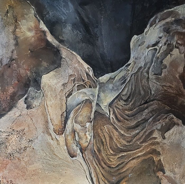 Acryl op 3D doek 80 x 80 cm