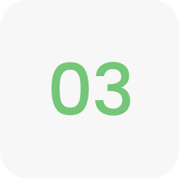 The number three is green on a white background.