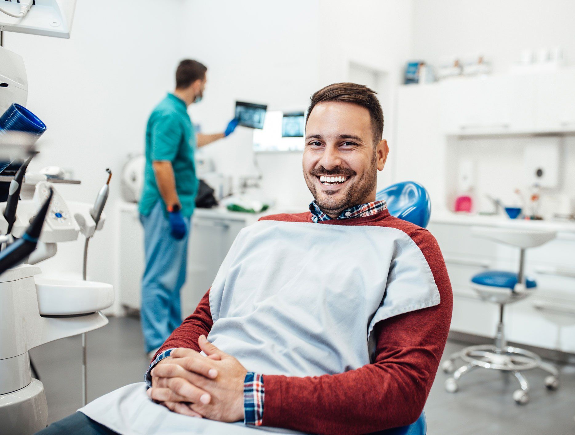 Man Having Dental Treatment — Petersham, NSW — Petersham Dental Practice