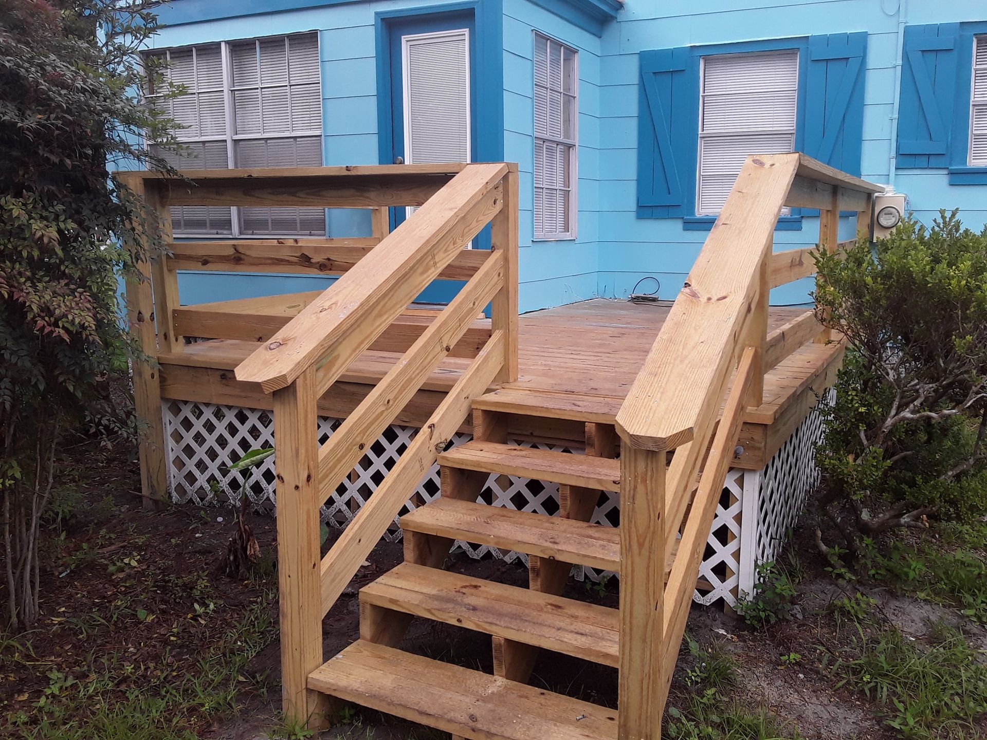 Home With Wood Deck