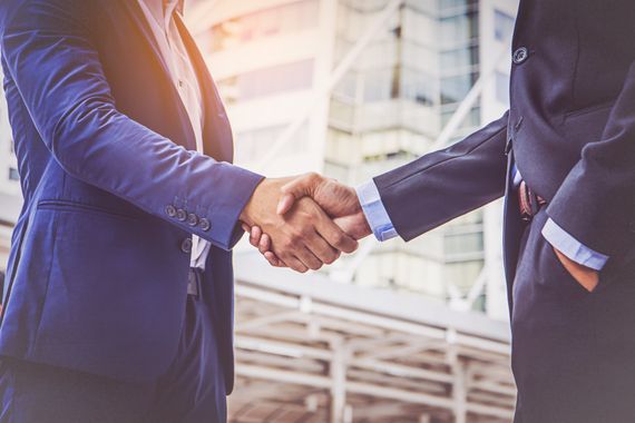 Two Business Men Shaking Hands — Mays Landing, NJ — Robert J Campbell Esq Two Business Men Shaking Hands — Mays Landing, NJ — Robert J Campbell Esq
