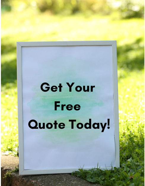 White framed sign with text