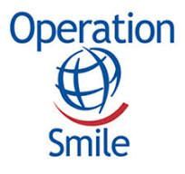 A logo for operation smile with a globe and a smile.