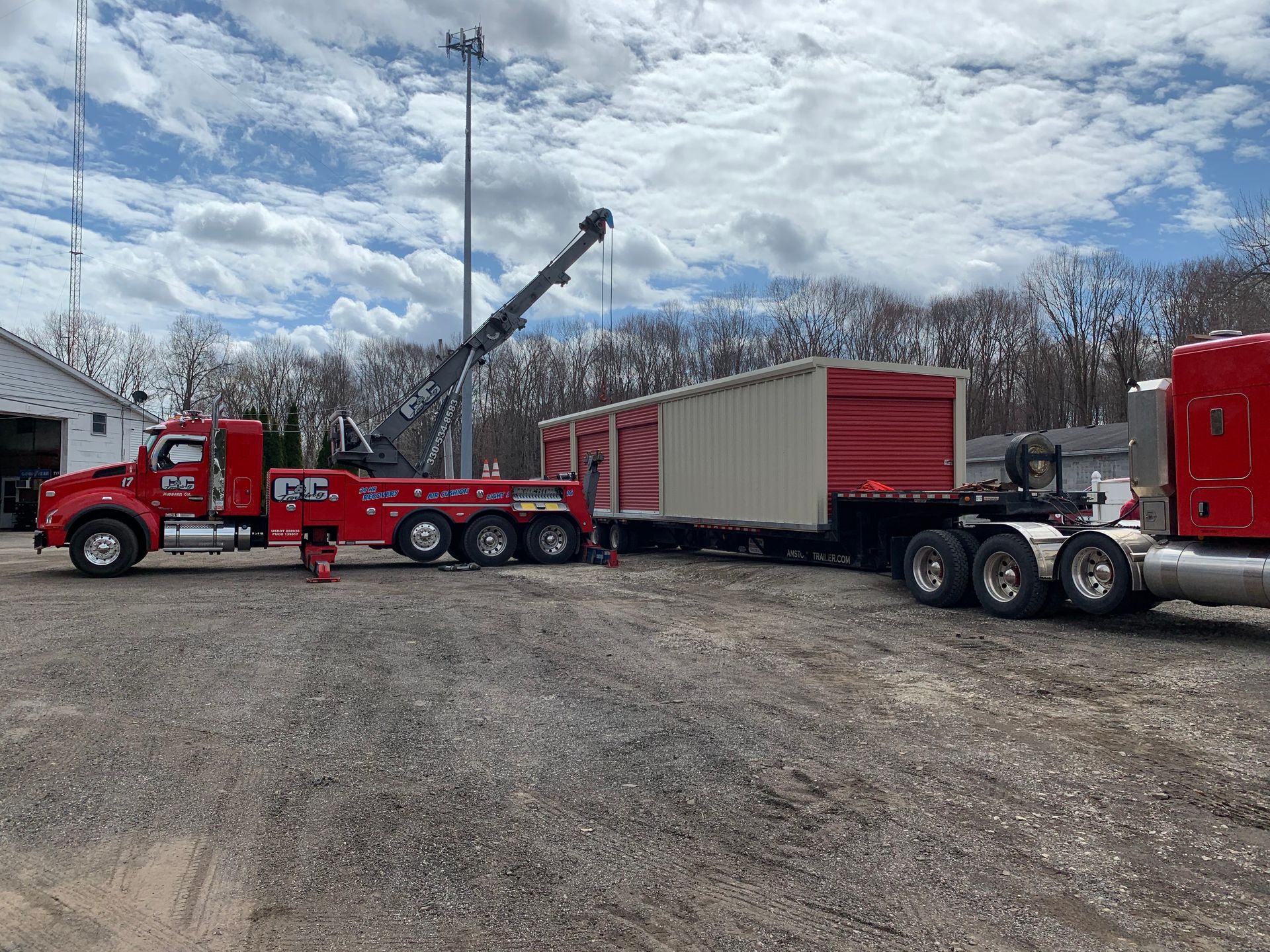 c & C Towing Ohio Towining.com semi truck towing PA Trucks load shift