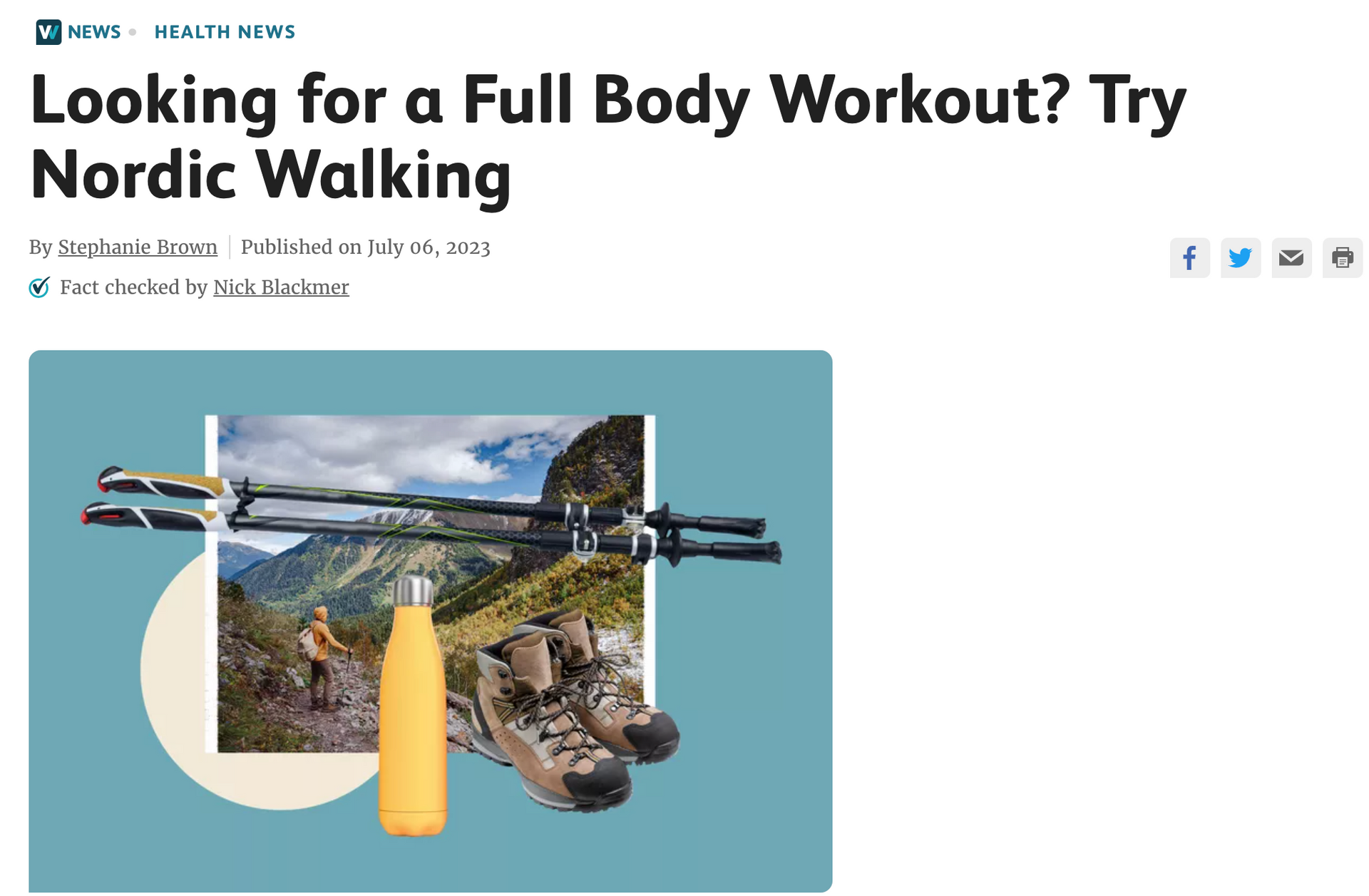 Looking for a full body workout ? try nordic walking.
