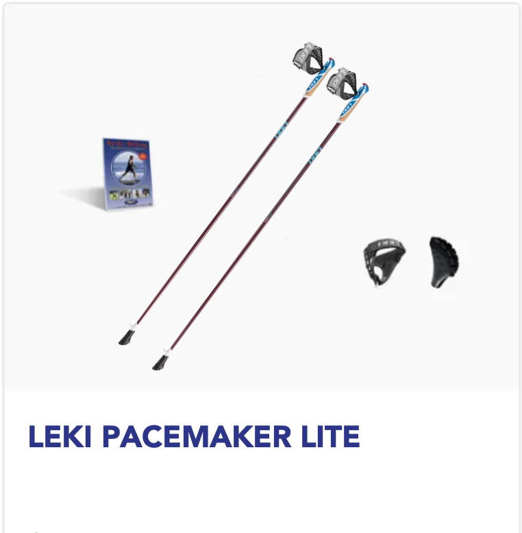 A picture of a pair of leki pacemaker lite walking poles